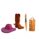 3D Пазл Картонный Cartonic Western Hat And Boot 210 деталей - изображение 3