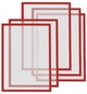Рамки магнітні Magnetoplan A4 червоні Magnetofix Frame Red Set (1130306) - изображение 1