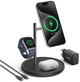 Беспроводное зарядное устройство - док-станция ANKER Maggo 3-in-1 Wireless Charging Station черная - изображение 7