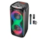 Беспроводная портативная Bluetooth колонка с микрофоном HOCO Precious RGB Light BT speaker DS54 40Вт Черный - изображение 2