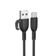 Кабель прочный Borofone BX91 USB - USB-C с поддержкой быстрой зарядки 3А черный - изображение 2
