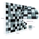 Мозаика из декоративного стекла Sticker Wall 298х298х4,5мм SW-00002369 чёрно-серая - изображение 3