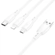 Кабель для зарядки телефону Тype-C, Lightning, MicroUSB 3 в 1 / Зарядний провід Тайп сі, Лайтнінг, Мікро Юсб X2 - зображення 3