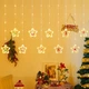 Новогодняя гирлянда звезды с фигурками Xmas 3х0,8м 8 режимов Теплый белый - изображение 4