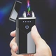 USB запальничка електронна/ електроімпульсна сенсорна з індикатором заряду FOGSON чорна матова (DA-157221) - зображення 6