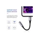 Переходник Audio UGREEN US211 Lightning to AUX Round Cable Aluminum Shell with Braided 10cm, Black - изображение 4