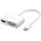 USB Хаб UGREEN Type C to HDMI + VGA Converter, White - изображение 1