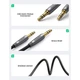 Аудіо кабель UGREEN AV150 3.5mm Metal Connector Alu Case Braided Audio Cable 2m, Silver Gray - зображення 8