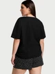 Пижама (футболка + шорты) Victoria's Secret (3226437983955) XS черная - изображение 4