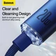 Кабель Baseus Crystal Shine Series Fast Charging Data Cable Type-C to iP 20W 2m Blue (CAJY000303) - изображение 2