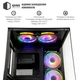 Корпус Qube reef argb, Black, MiniTower, без бп, для microATX / mini-ITX, 1xUSB 3.0 / 2xUSB 2.0, макс. cpu - 160 мм / vga - 320 мм, 4x120 мм, передняя и боковая стенки из закаленного стекла (reef_gbnu3) - изображение 8