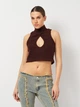 Топ женский Boohoo GZZ74359 42 Темно-коричневый (KAY2000001552827) - изображение 1