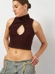 Топ женский Boohoo GZZ74359 42 Темно-коричневый (KAY2000001552827) - изображение 4