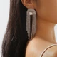 Довгі сережки цвяшки з ланцюжками зі страз Honey Fashion Accessories сріблястий (12-269) - изображение 3