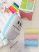 Детский минипринтер термопринтер Mini Printer Bluetooth Котик цвет голубой с набором бумаги 13 рулонов - изображение 3