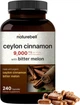 Цейлонська кориця органічна гірка диня преміум-класу NatureBell Ceylon Cinnamon with Bitter Melon 240 капсул - зображення 1