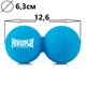 Масажний силіконовий подвійний м'яч PowerPlay PP-4355 Silicone Lacrosse Peanut Ball (6.3*12.6см.) Синій (A-013221) - зображення 7