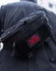 Мужская большая сумка бананка Street Bag с патч панелью черная - изображение 3