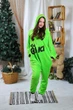 Пижама кигуруми Kigurumi для девочки Теплая Рождественская Гринч Зеленый на рост 110-120 см (204941) - изображение 7
