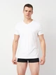 Набор футболок нательных мужских хлопковых GANT V-Neck T-Shirt 2-Pack 900002018-111 S 2 шт Белый/Черный (7325707122163) - изображение 3