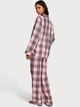 Піжама фланель Victoria's Secret Flannel Long Pajama Set (сорочка+штани) S Рожева клітинка - зображення 4