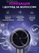 Фен для волос профессиональный Powerful Hair Dryer PRO с насадками, легкий, мощный стайлер для волос 850W, черный - изображение 5