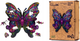 Puzzle drewniane PuzzleOK Kolorowy motyl A3 103 elementów (4821993012353) - obraz 1