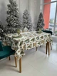 Скатерть водоотталкивающая новогодняя Delux Textil Новогодние камины 140 х 110 см (367809) - изображение 3
