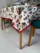 Скатерть водоотталкивающая с помпонами новогодняя Delux Textil Сказочная 140 х 110 см (368007) - изображение 2