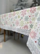 Скатертина водовідштовхуюча з мереживом Delux Textil Кольорові сніжинки 250 х 170 см (368021) - зображення 2