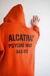 Худи оверсайз женское Nadiupishou с вышивкой ALCATRAZ теплое на флисе L-XL оранжевое (0171) - изображение 2