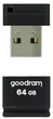 Флеш накопичувач USB 64Gb Goodram UPI2, Black, USB 2.0, до 20/5 МБ/с (UPI2-0640K0R11) - зображення 2