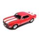 Детская металлическая ретро машинка Chevrolet Camaro Z/28 1967 игрушечная коллекционная масштабная железная авто модель игрушка для детей Шевроле Камаро открываются двери красная 12.5 см (KT5341W+R) - изображение 2