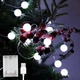 Светодиодная гирлянда на батарейках и USB Шарики матовые, 20 LED, 3м, Белый - изображение 2