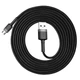 Кабель Baseus Cafule Cable USB For Micro 1.5A 2m Gray+Black (CAMKLF-CG1) - зображення 1