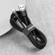 Кабель Baseus Cafule Cable USB For Type-C 3A 1m Gray+Black (CATKLF-BG1) - изображение 7