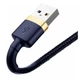 Кабель Baseus cafule Cable USB For iP 2.4A 1m Gold+Blue (CALKLF-BV3) - зображення 5