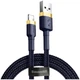 Кабель Baseus cafule Cable USB For iP 2.4A 1m Gold+Blue (CALKLF-BV3) - зображення 6