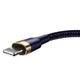 Кабель Baseus cafule Cable USB For iP 2.4A 1m Gold+Blue (CALKLF-BV3) - зображення 7