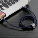Кабель Baseus cafule Cable USB For iP 2.4A 1m Gold+Blue (CALKLF-BV3) - зображення 9