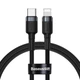 Кабель Baseus Cafule Cable Type-C to iP PD 20W 1m Gray+Black (CATLKLF-G1) - изображение 1