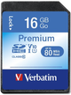 Карта пам'яті Verbatim Premium SDHC 16GB Class 10 UHS-I V10 (43962) - зображення 1