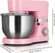 Планетарний кухонний міксер 6,5 л 1300 Вт рожевий HEINRICH'S HKM 6278 ROSA 615019 - зображення 2