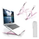 Подставка для ноутбука складная из ABS пластика UFT T52P Pink - изображение 4