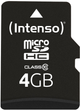 Карта пам'яті Intenso microSDHC Class 10 4GB + SD адаптер (3413450) - зображення 2