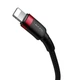 Кабель BASEUS Cafule Data Cable Type-C to Lightning PD 18W 1м Black/Red (CATLKLF-91) - зображення 6