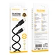 Кабель зарядки BOROFONE BX113 Silicone Type-C to Type-C (60W) (3А) fast charge (3M) швидка зарядка для телефона/смартфона Чорний - изображение 2
