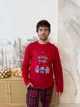 Пижама мужская теплая новогодняя Winter Holiday L клетка красно-синяя KMW20 - изображение 5