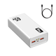 УМБ VHG M16 30000 mAh QC3.0+PD3.0 65W Laptop Power Bank, White - зображення 1