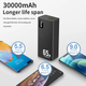 УМБ VHG M16 30000 mAh QC3.0+PD3.0 65W Laptop Power Bank, Black - зображення 4